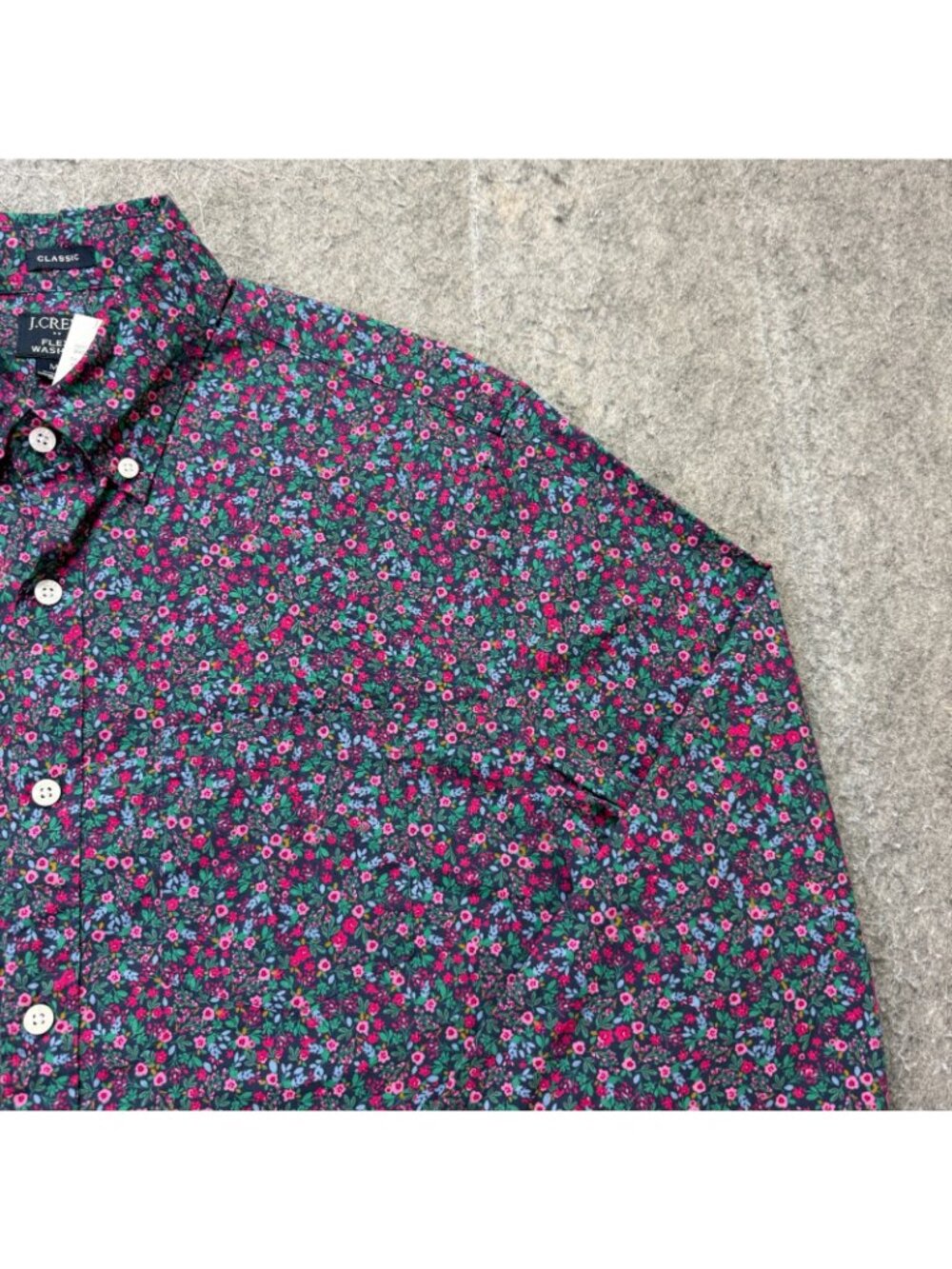 J.Crew Classic Printed Flex Casual Shirt Men M Floral Long Sleeve Flowers - Picture 3 of 15